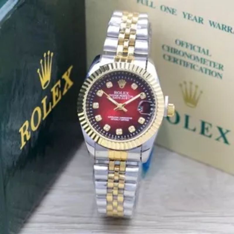 Jual Rolex Jam Tangan Wanita Rantai Stainless Tanggal Aktif | Shopee ...