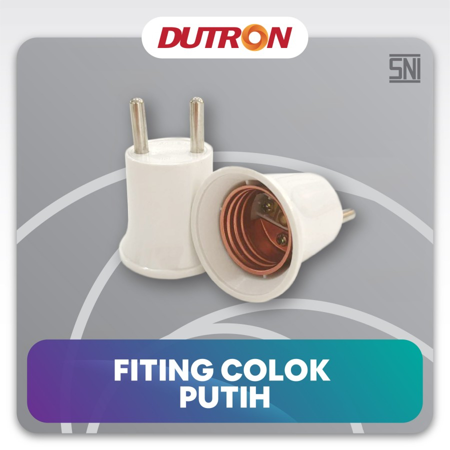 Jual Fitting Colok Fitting Lampu Colok Fitting Lampu Tidur Dutron Dv Fcr Putih Shopee Indonesia