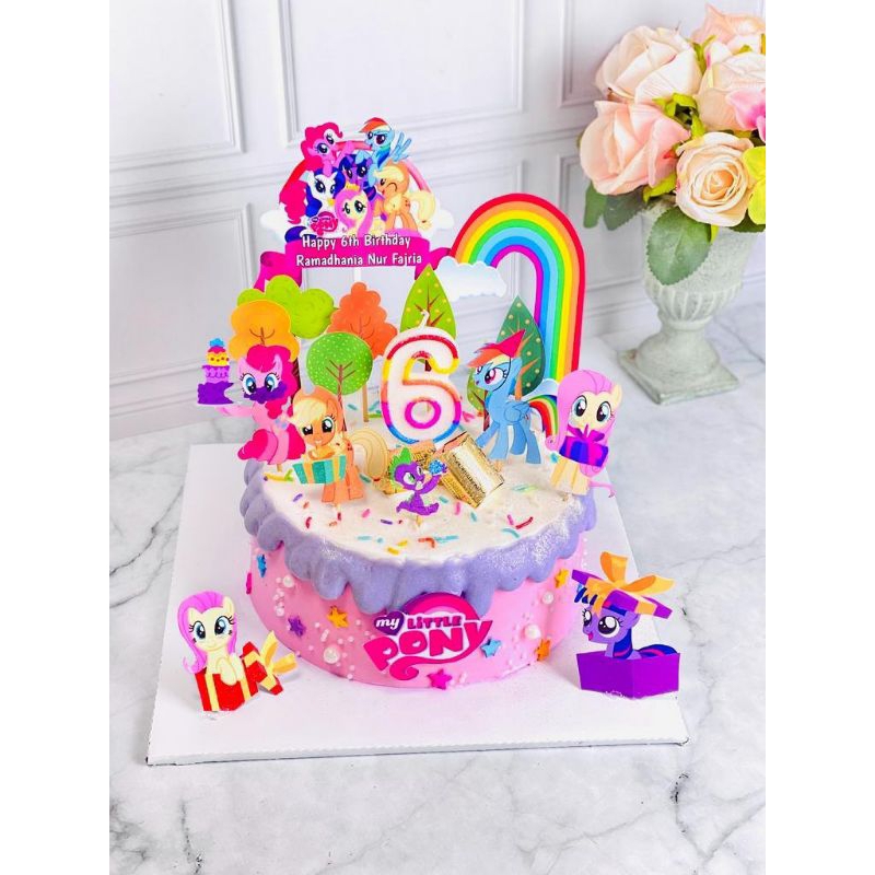 Jual kue ulang tahun birthday little pony topper | Shopee Indonesia