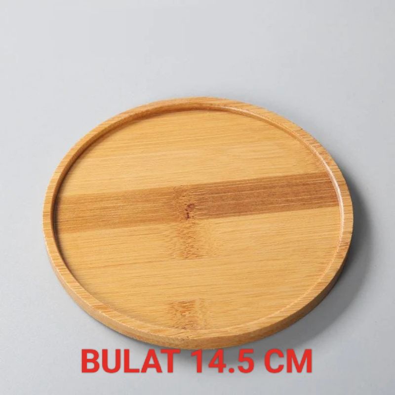 Jual Tatakan Gelas Cangkir Tatakan Pot Tanaman Hias Dekorasi Minimalism Bamboo Tray Tatakan Teko