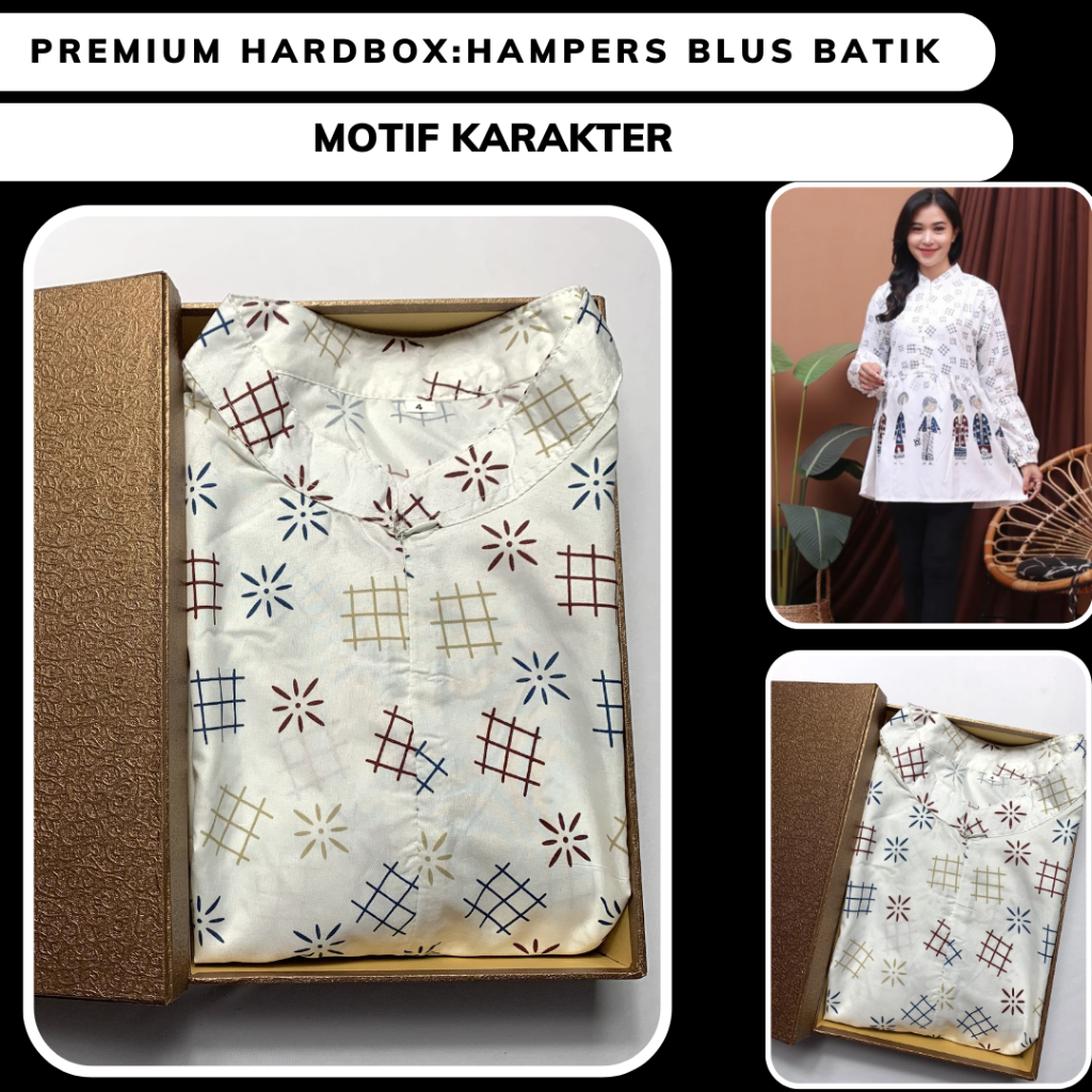 Jual PREMIUM-Hadiah Kenang Kenangan Baju Blouse Batik Untuk Ibu Guru