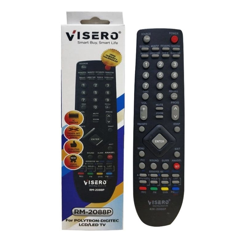 Jual Visero Remote TV Polytron / Digitec LCD/LED RM-2088P | Shopee ...
