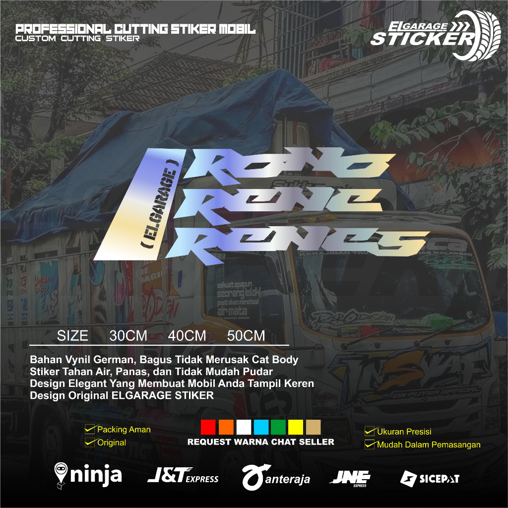 Jual Stiker kaca rono rene renes stiker kaca truk picku mobil stiker ...