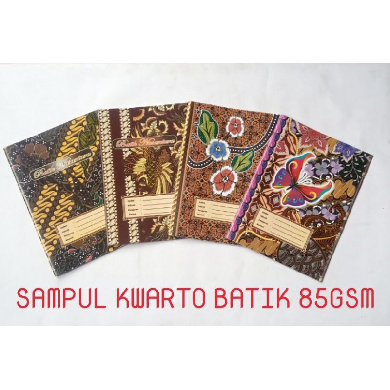 Jual Sampul Buku Kertas Kwarto Isi Lembar Sampul Buku Batik