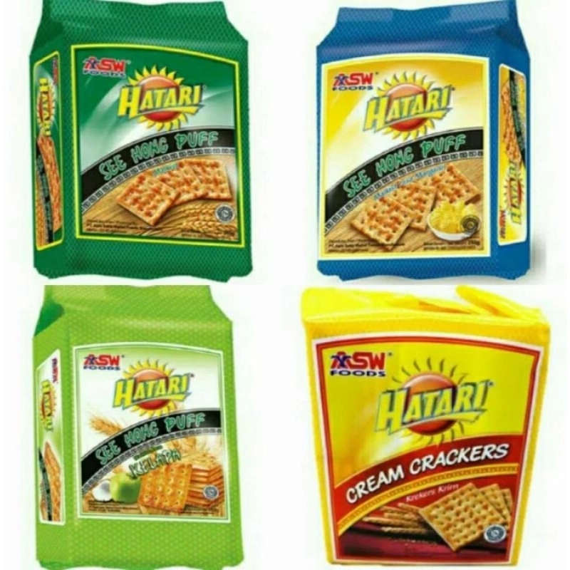 Jual Hatari Biskuit Roti Crackers See Hong Puff Pack Isi 6 Pcs (1/2 ...