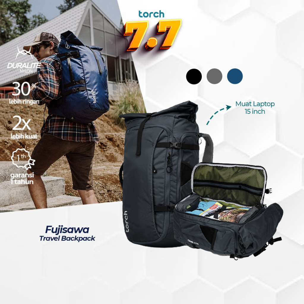 Jual TORCH Fujisawa Tas Ransel Travelling Mudik Punggung Kerja Travel