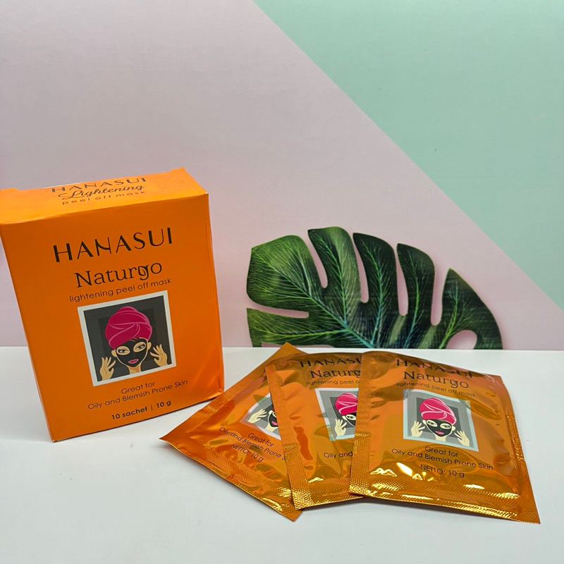 Jual Hanasui Naturgo Black Peel Off Mask 10gr (1 Box Isi 10 Sachet ...