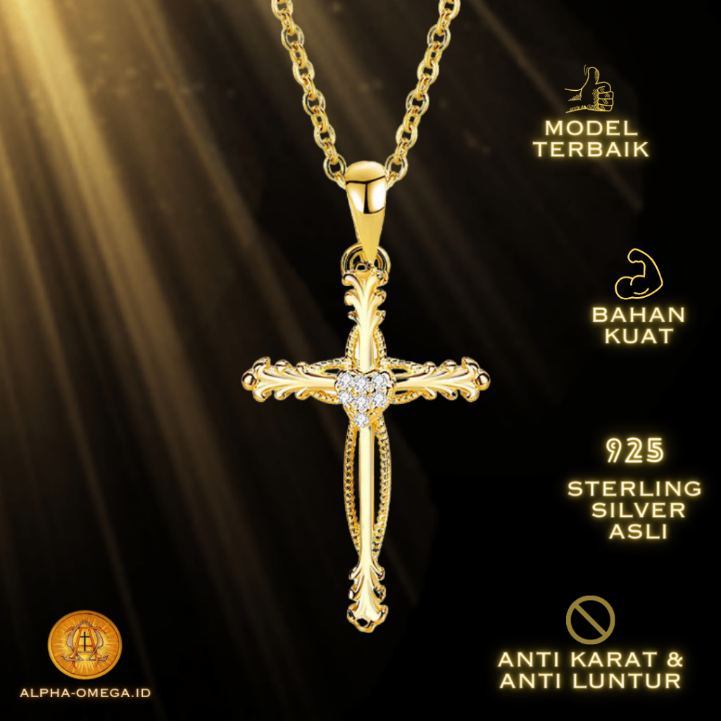 Jual Kalung Salib Wanita Perak 925 - Kalung Salib Wanita Sterling