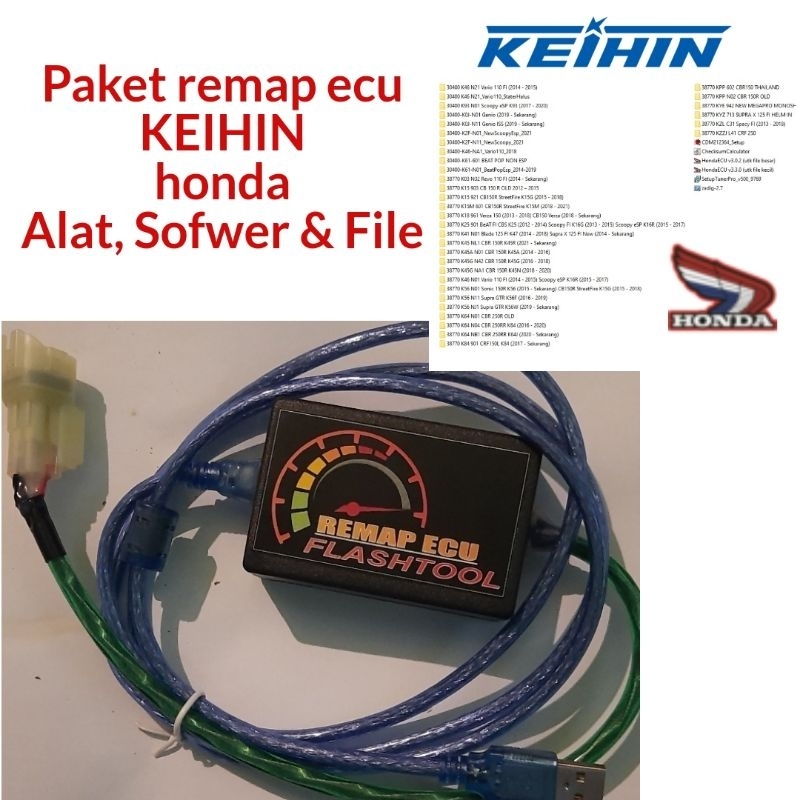 Jual Paket remap ecu KEIHIN HONDA flashtool scan reset ecu alat modul
