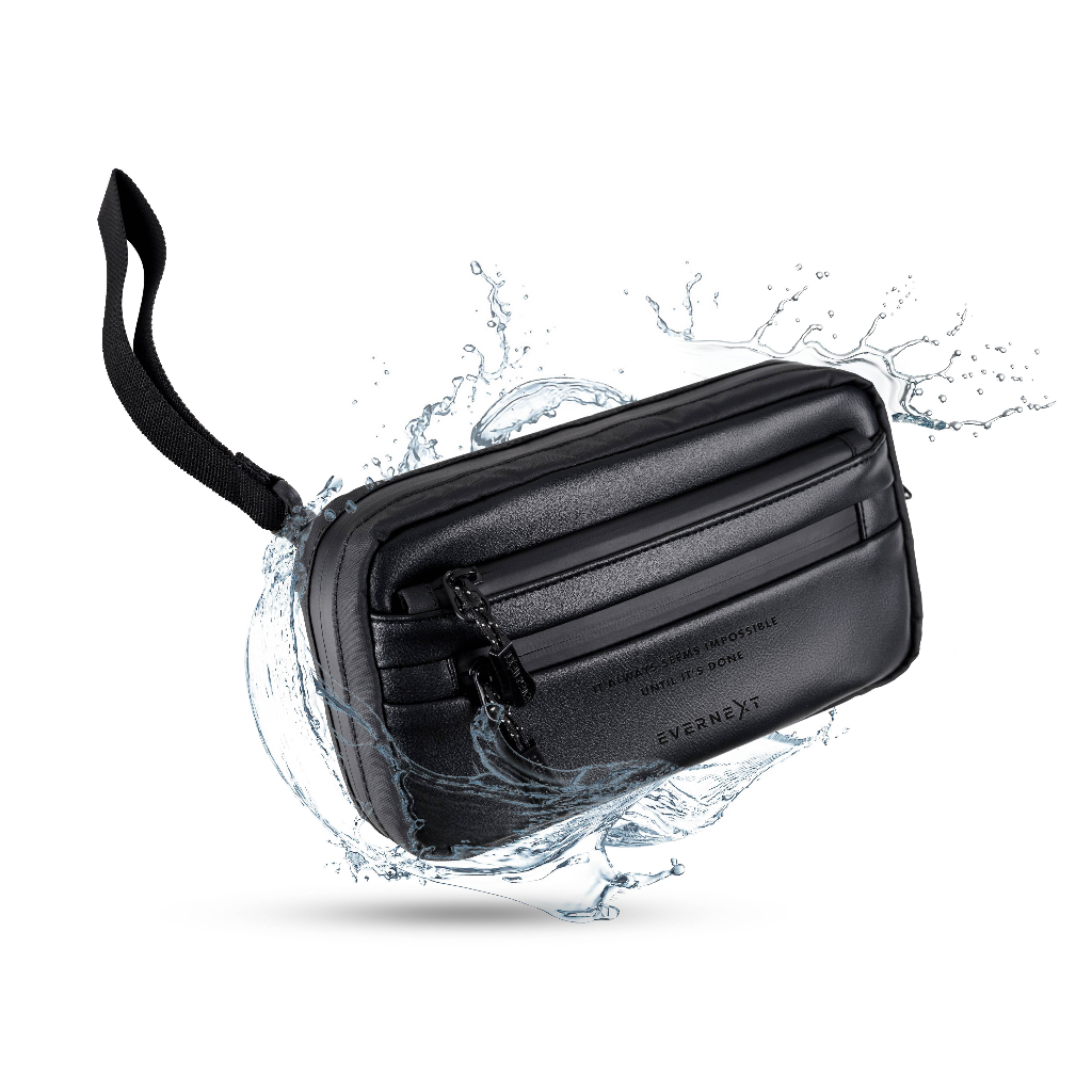 Jual Evernext Clutch Bag Kulit Pria Anti Air Multifungsi 3 in 1 Sling