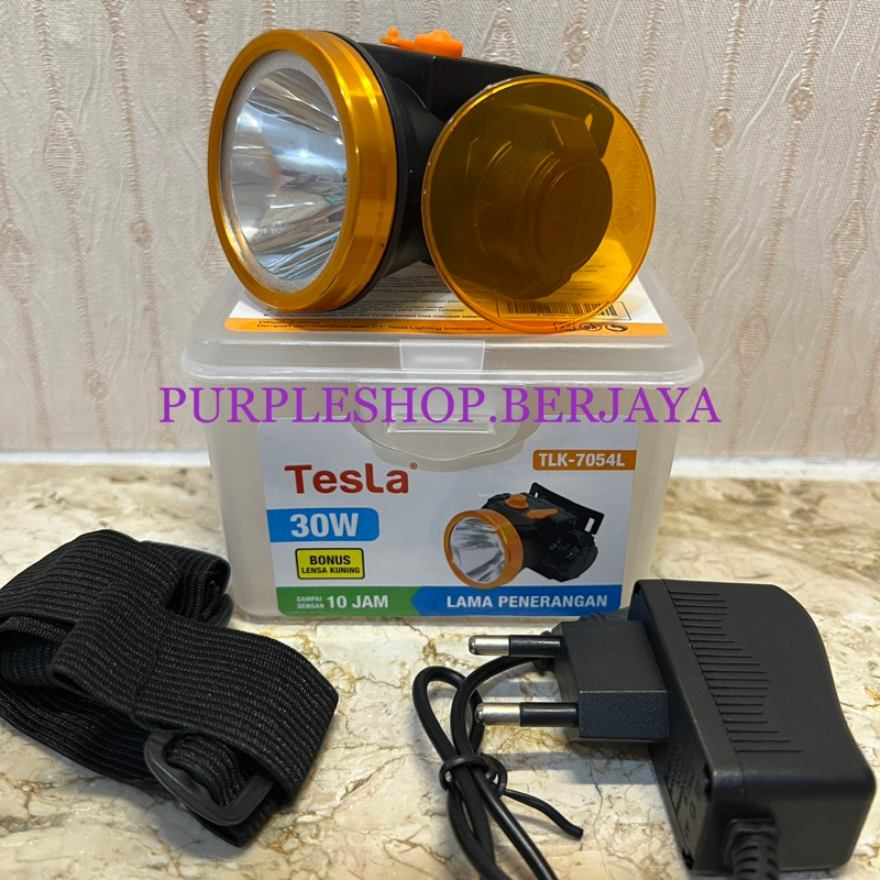 Jual FREE KARDUS & BUBBLE WRAP Tesla Senter Kepala 30Watt Cahaya Putih ...