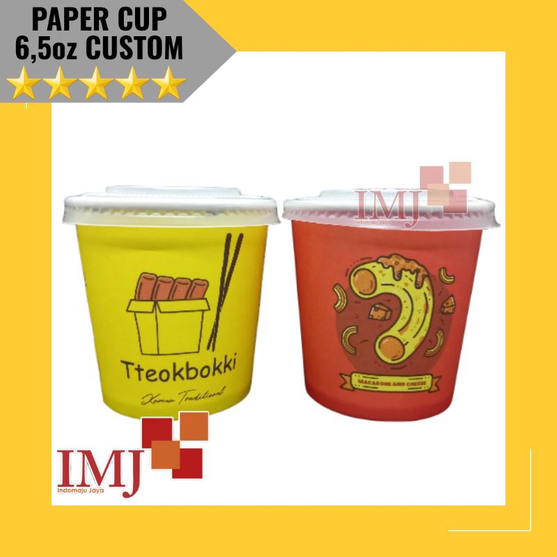 Jual CETAK PAPER CUP 6,5oz CUSTOM DESAIN SABLON PAPER CUP 6,5 oz CUSTOM ...