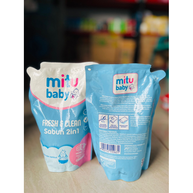 Jual Mitu Liquid Soap 2 in 1 dan Milk Bath Kemasan Botol 200ML & Refill ...