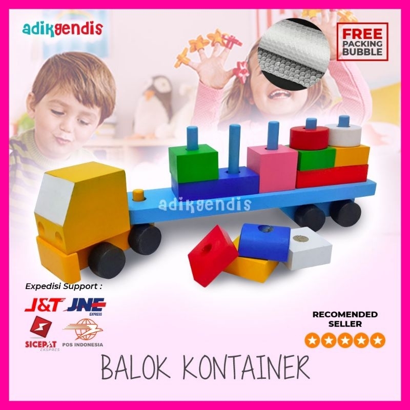 Jual Educationtoys edutoys woodentoys / wooden car truck / wooden ...