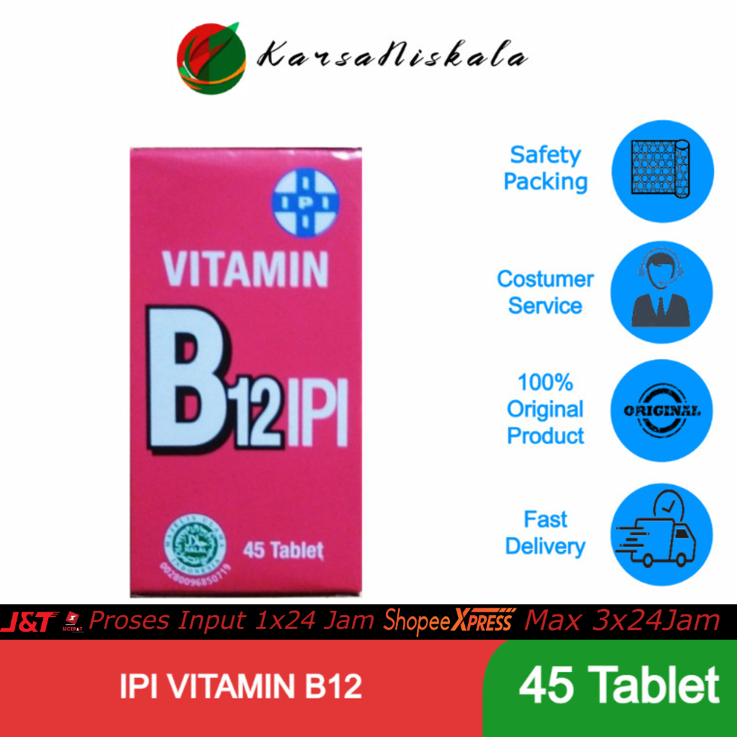 Jual Vitamin IPI B 12 Isi 45 Tablet / Pcs B12 | Shopee Indonesia