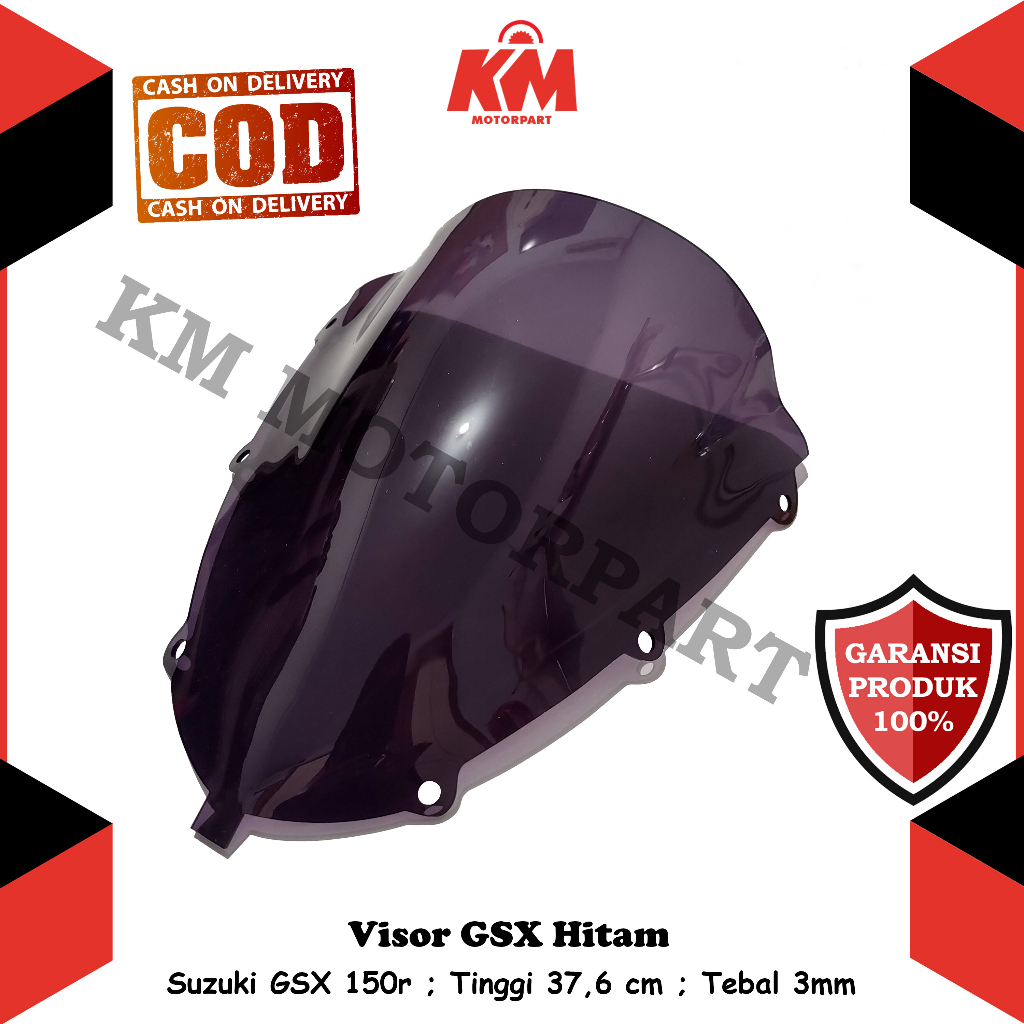 Jual Visor Windshield Gsx r150 Super Jenong Panjang 37,6 cm Tebal 3 mm ...