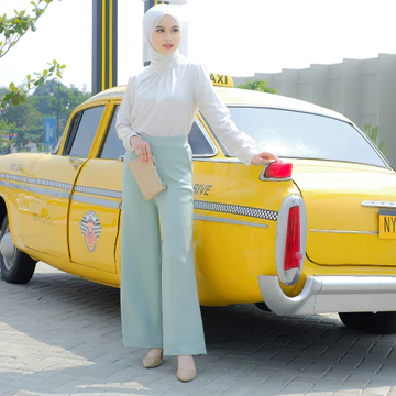 Ahlami Kim Cullote Pants HW Highwaist Cullote Pants Premium Celana Kantor Wanita Kulot Scuba