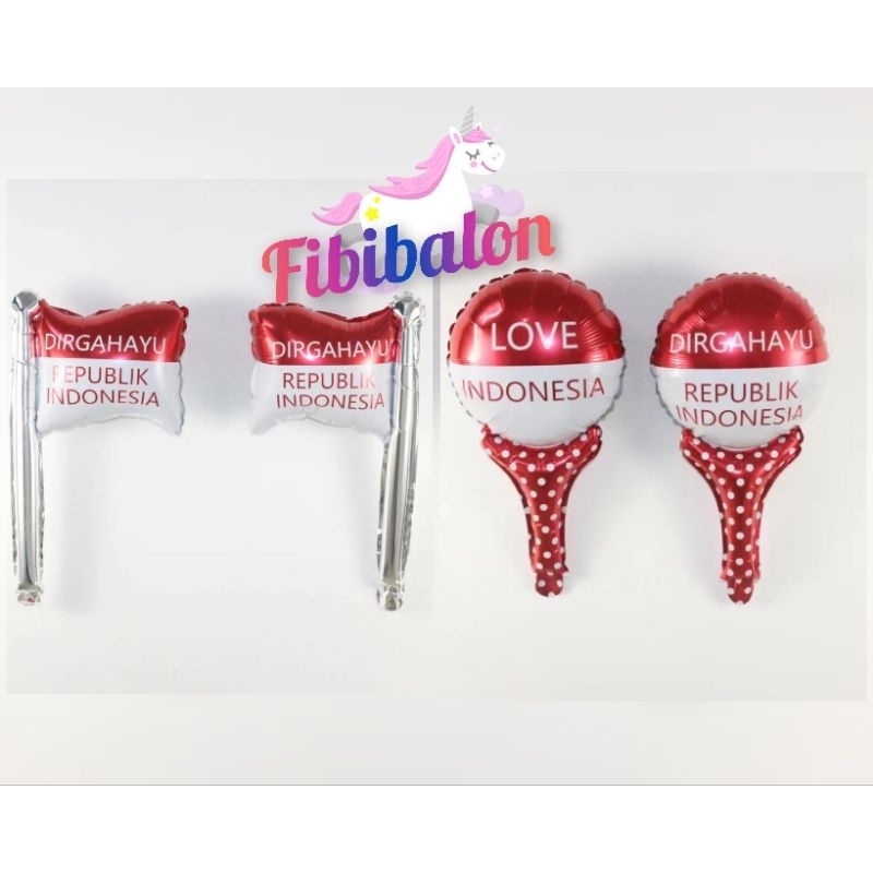 Jual Balon Foil Pentungan Hut Ri Agustus Bando Dirgahayu Balon