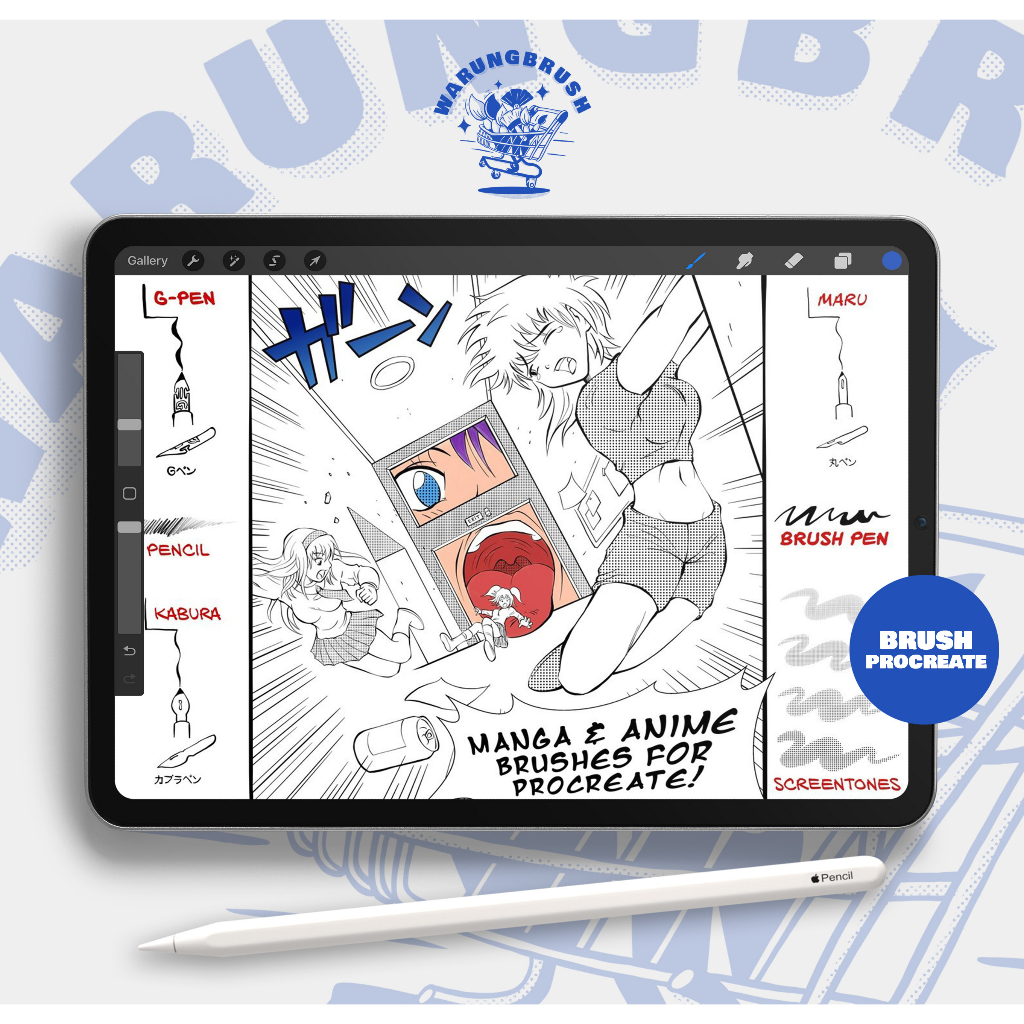 Jual 30+ Manga Ink & Paint Brushes for Procreate BP00315 | Shopee Indonesia