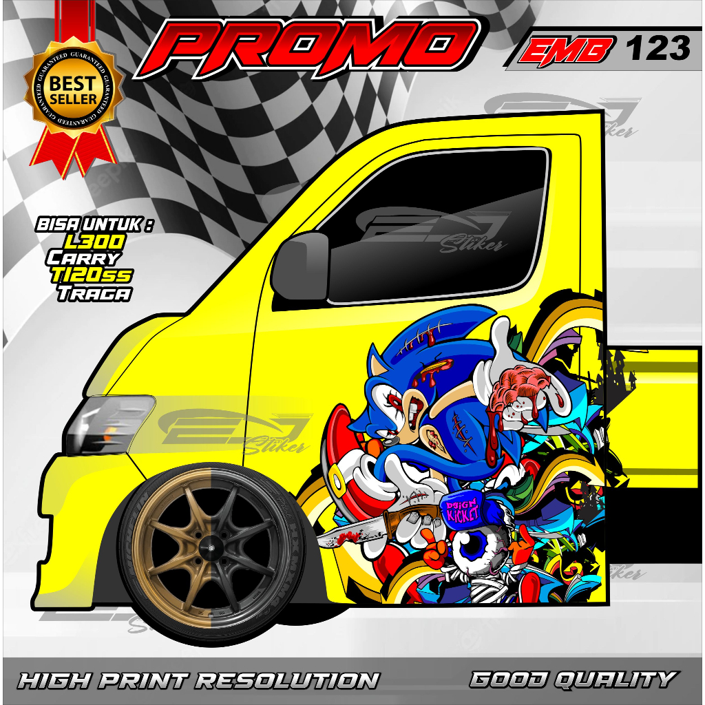 Jual STIKER DECAL PINTU CARRY/DECAL PINTU TRAGA MOBIL PICK UP- STIKER ...