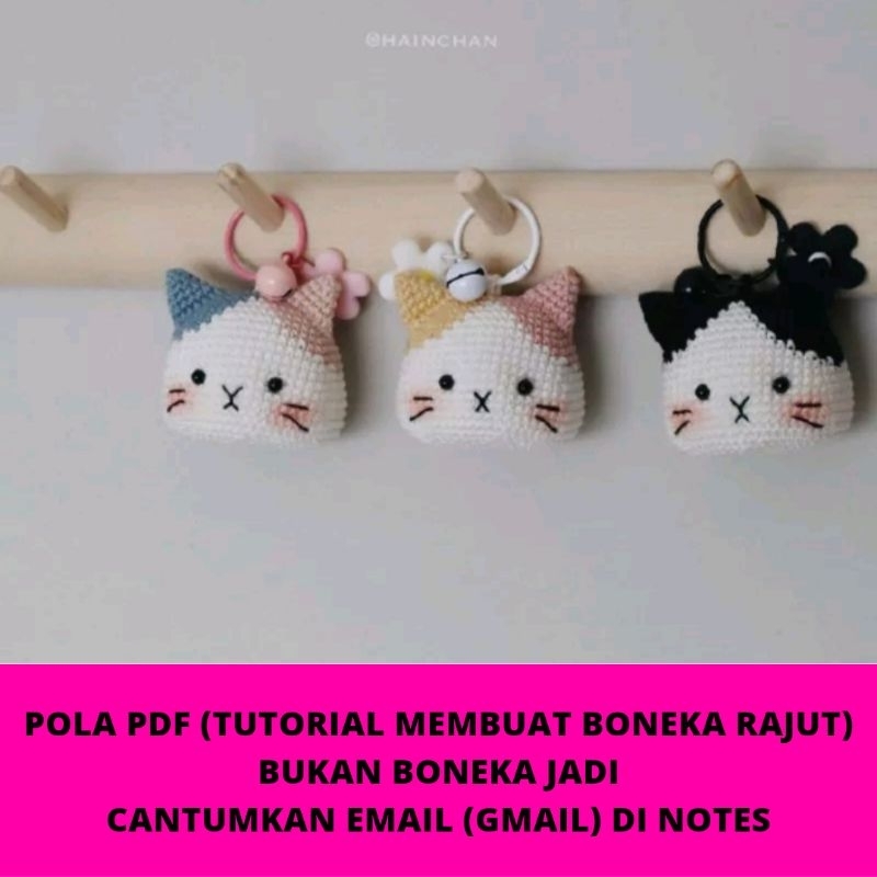 Jual PDF FILE (Pola Rajut Amigurumi) Cat Keychain Shopee Indonesia