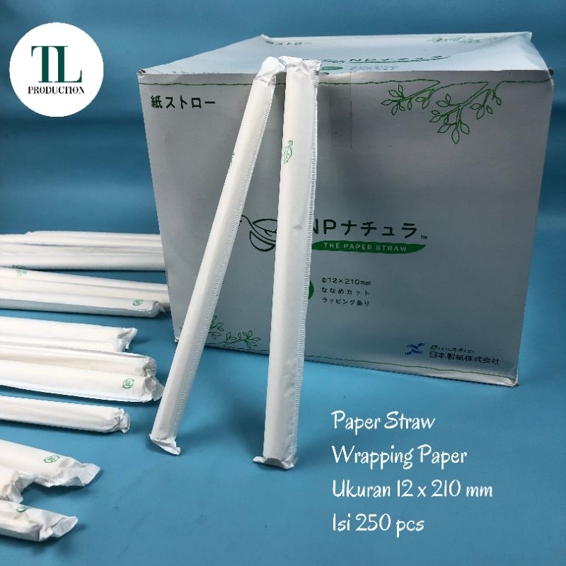 Jual Pcs Paper Straw Sedotan Kertas Steril Lurus Wrapping Bungkus Kertas Ukuran Mm X Mm