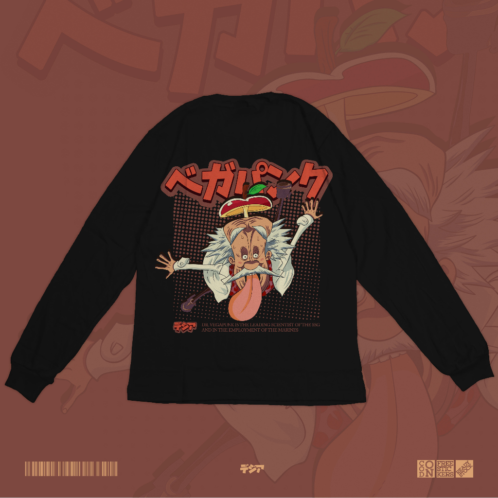 Jual Dr Vegapunk One Piece Luffy Stella Shaka Lilith Edison Phytagoras Atlas York Longsleeve