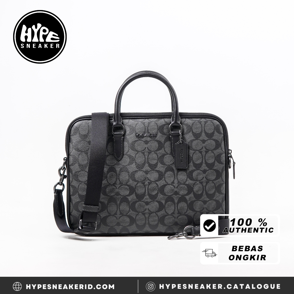 Jual TAS BRANDED PRIA COACH HUDSON SMALL PACK - KhakiBlack - Kota Surabaya  - Authentic.id