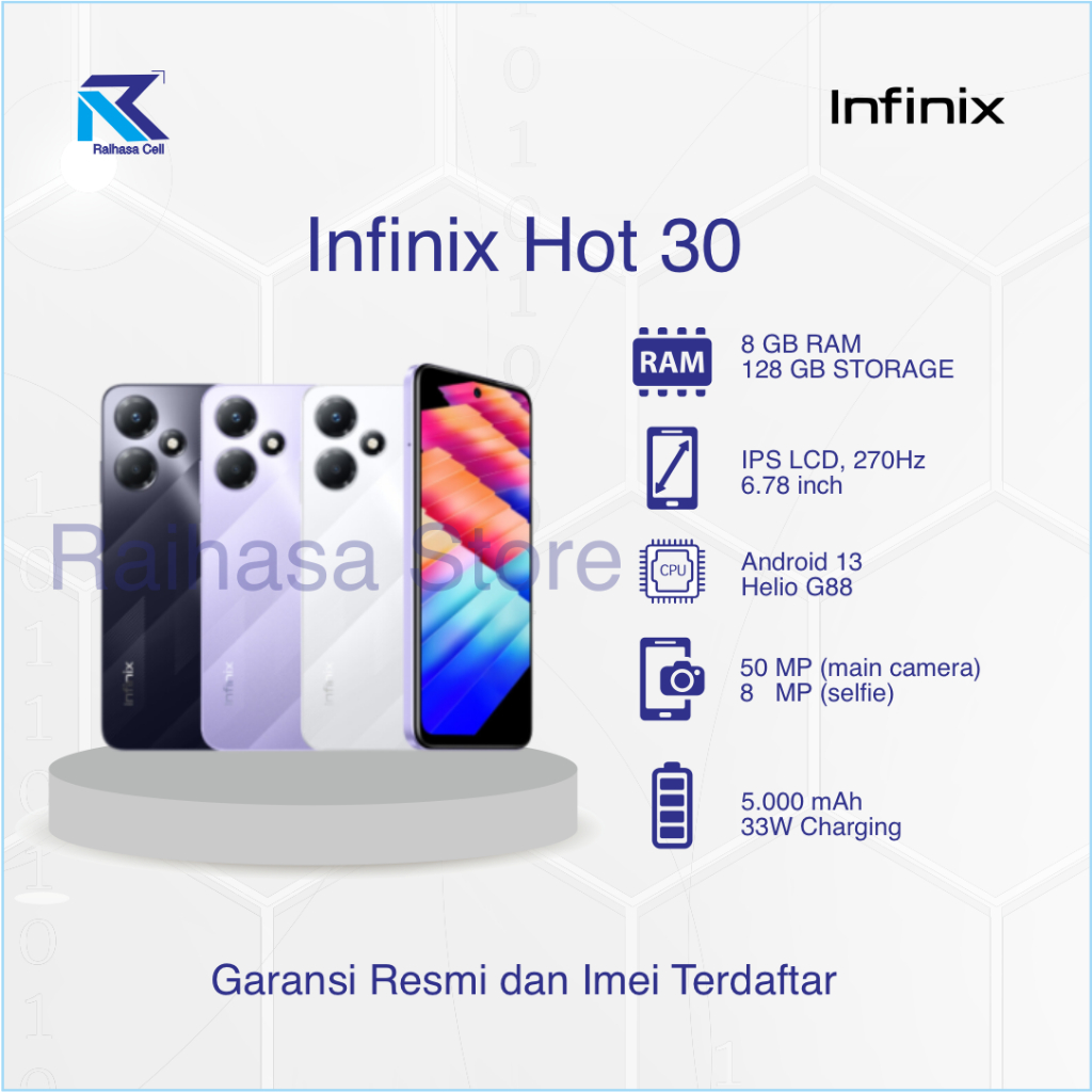 Jual INFINIX HOT 30 8GB/128GB GARANSI RESMI | Shopee Indonesia