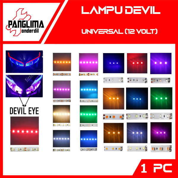 Jual Lampu Demon Devil 3 6 Mata Variasi Alis Eyes-Eye LED-Titik Terang ...
