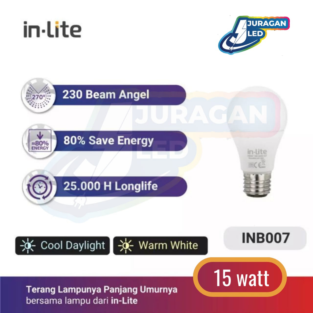 Jual Lampu LED in-Lite Bohlam INB007 15Watt | Shopee Indonesia