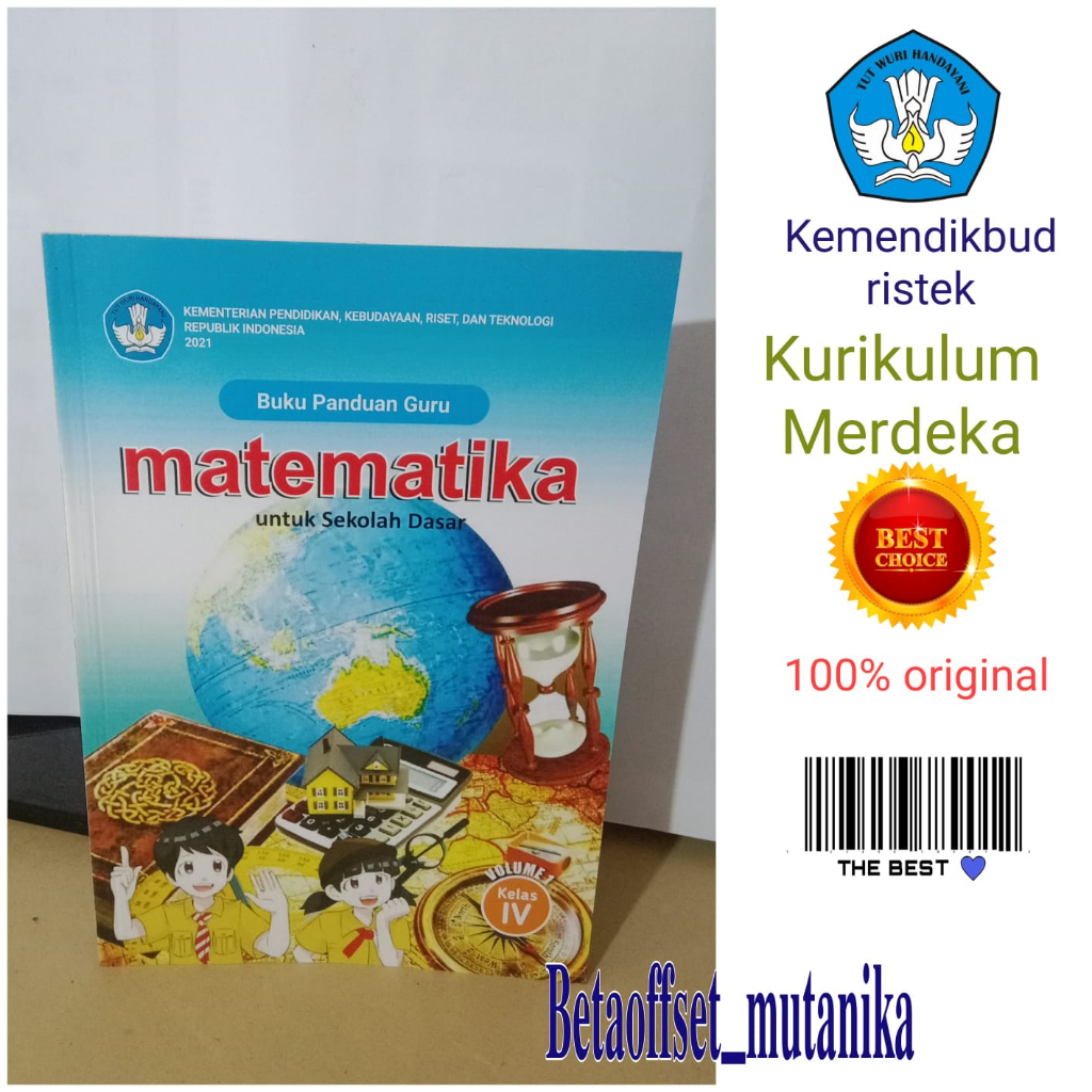 Jual Buku panduan guru kelas 4 sd matematika volume 1 kurikulum merdeka ...