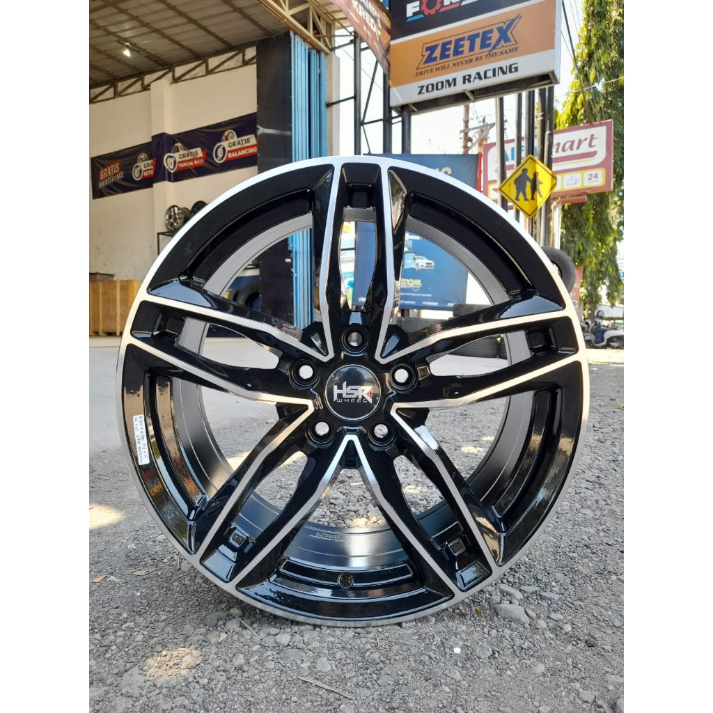 Jual Velg Mobil Racing Ring 17 HSR GIFU XH280 R17 Warna Black Polish ...