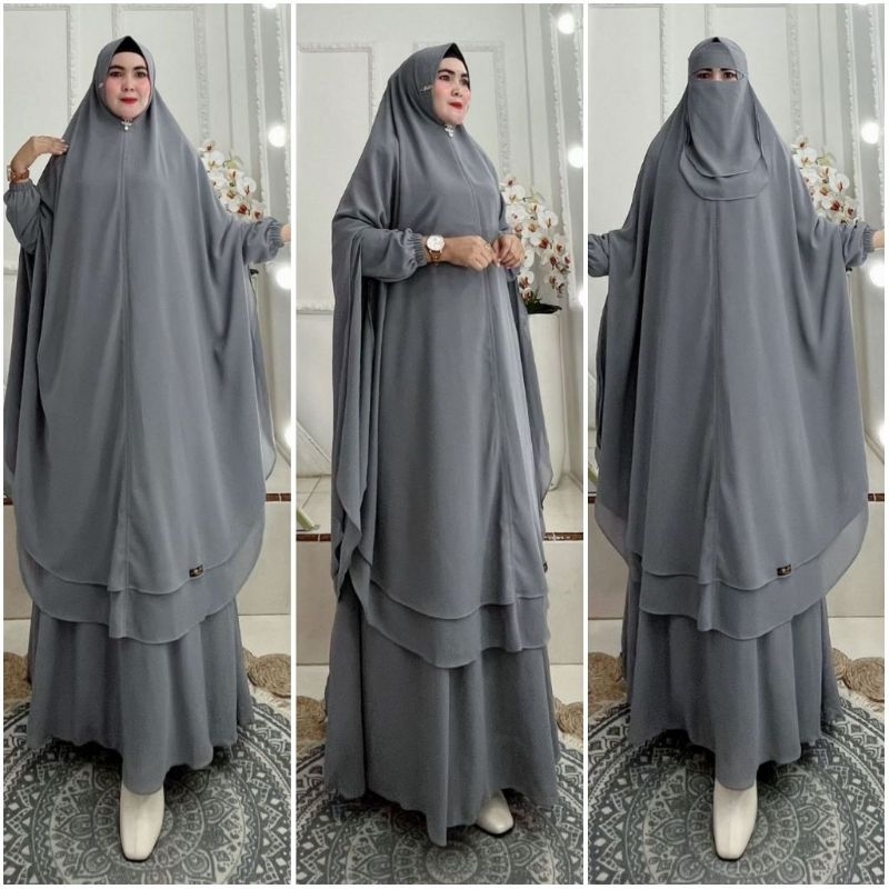 Jual COD ! GAMIS JILBAB PANJANG TERBARU GAMIS WASIMA ORIGINAL AJEZAS