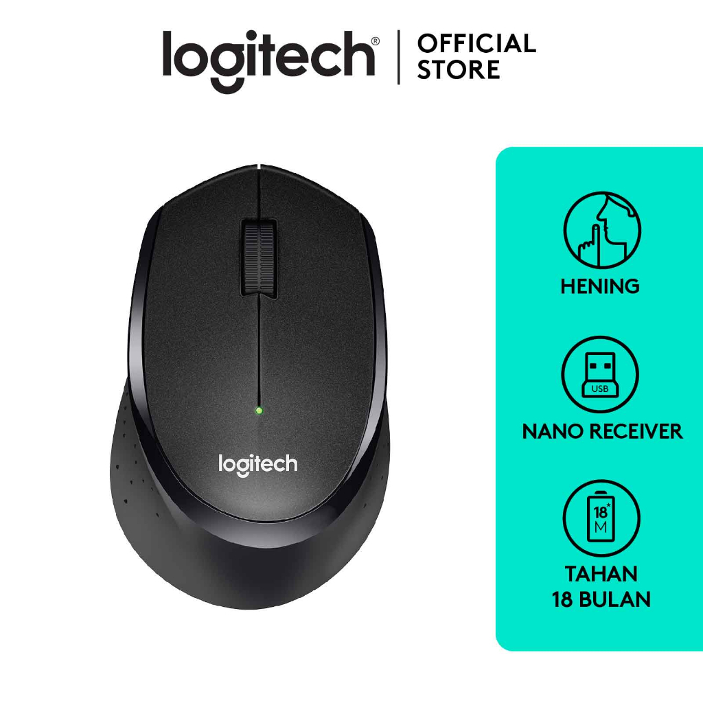 [BUNDLING] Logitech M330 Mouse Wireless Silent Click & Mouse Pad Studio Series Alas Polos Anti Slip (2)