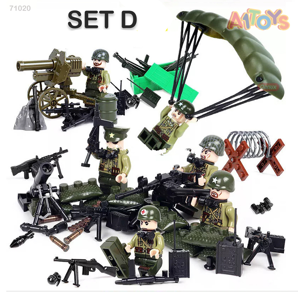Jual Mainan Perang Perangan Miniatur Tentara Mainan Plastik Murah Brick Polisi Brick Tentara