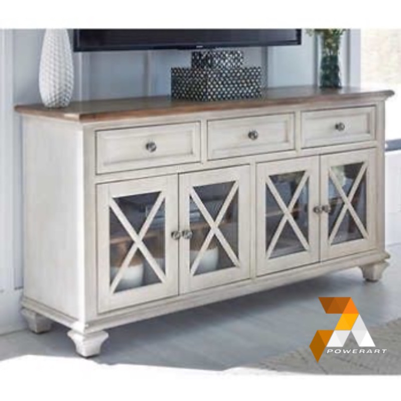 Jual MEJA TV MODERN KLASIK DUCO PUTIH BUFFET KLASIK RAK TV KONSOL TV