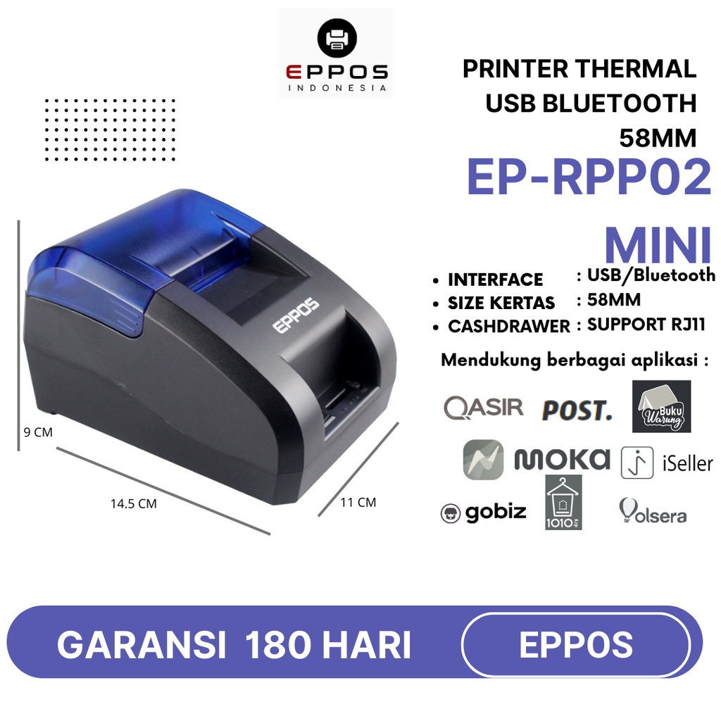 Jual Printer Bluetooth EPPOS Printer Thermal 58mm USB BLUETOOTH EPRPP02 Shopee Indonesia