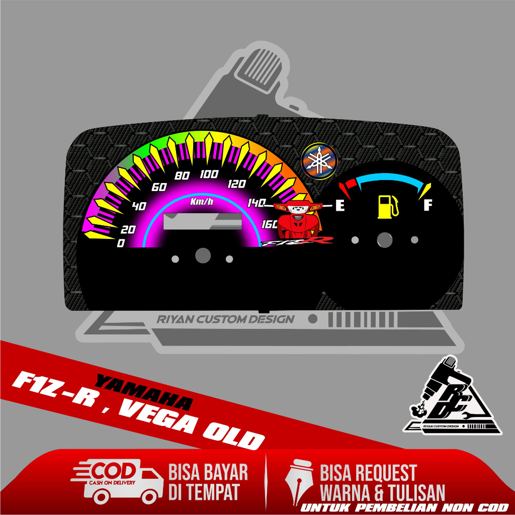 Jual papan speedometer custom f1z r dan vega old panel spido meter ...