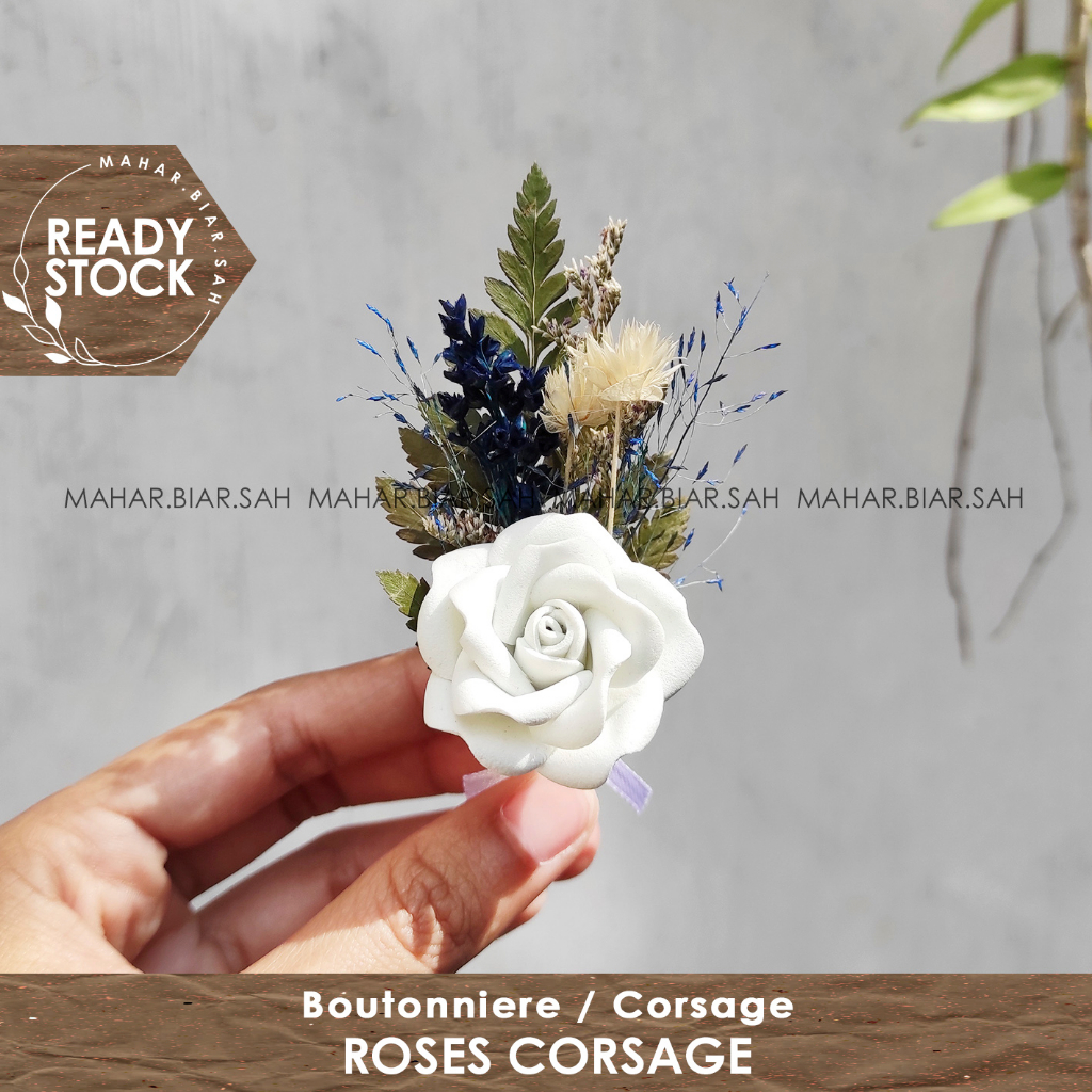Jual RS Roses Corsage / bros bunga kering / bunga jas / bros bunga jas ...