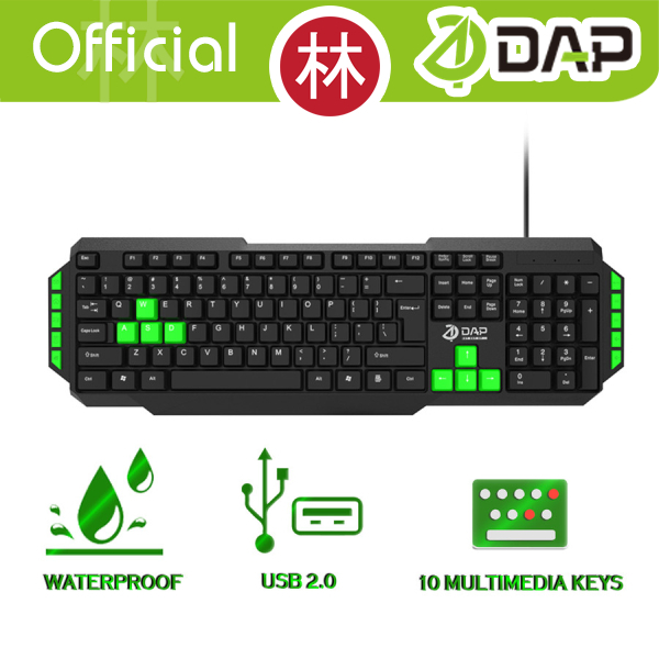 Jual DAP D-K01 Multimedia Wired Keyboard USB 2.0 1.1 High-Speed ...