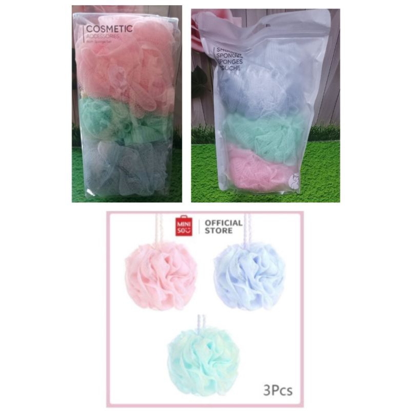 Jual Miniso Shower Puff isi 3 pcs | Shopee Indonesia