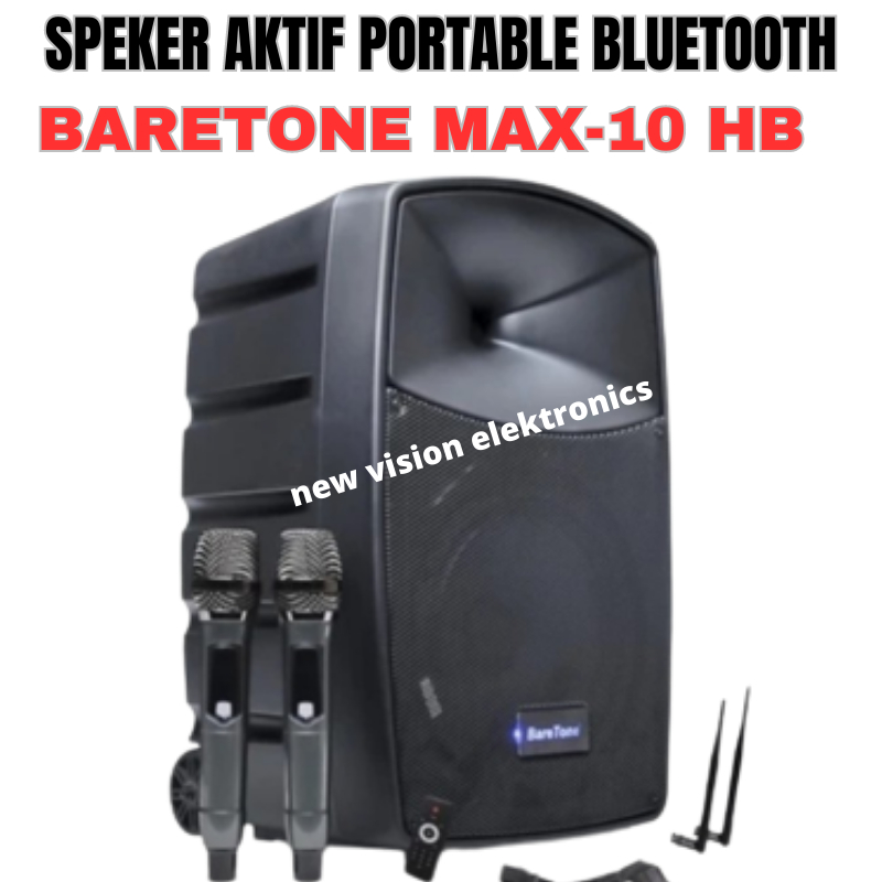 Jual Speaker Aktif Bluetooth Portable Baretone Max 10hb 10 Inch