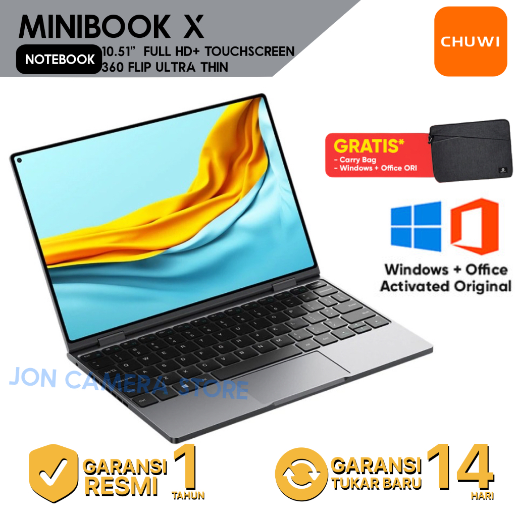 Jual Chuwi Minibook X Laptop 2K Display Touchscreen 12GB DDR4 512Gb Rom ...