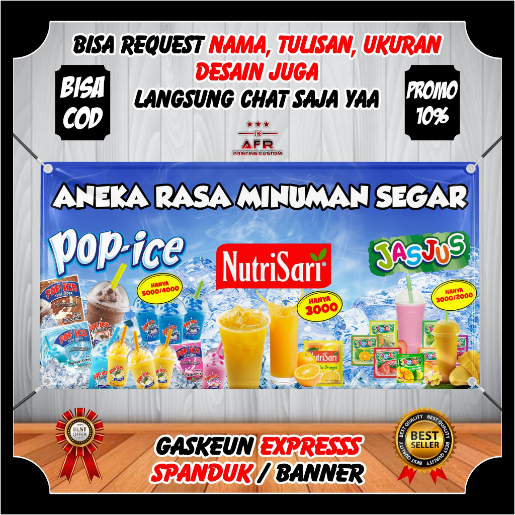 Jual Spanduk Aneka Minuman Pop Ice Banner Pop Ice Spanduk Pop Ice Spanduk Pop Ice Viral Spanduk 8570