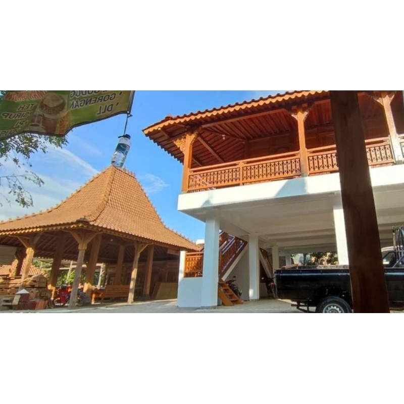 Jual Rumah joglo kayu jati/ rumah kayu/ joglo ukir (HARGA PERMETER