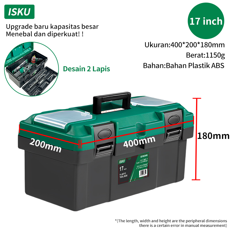 Jual Isku Tool Box Besar Inch Box Tahan Lama Toolbox Kotak Peralatan Perkakas Kotak Perkakas