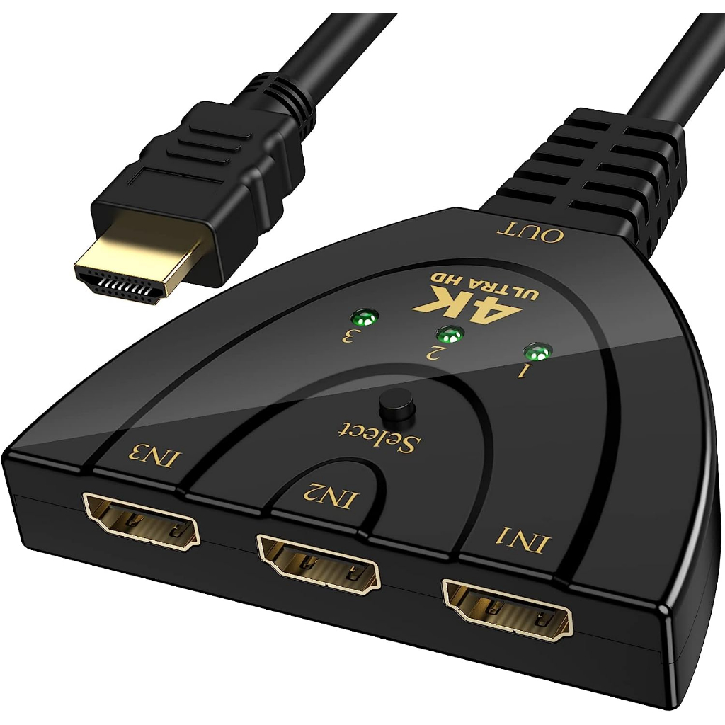 Jual Hdmi Switch 4k 3 port / HDMI switch 3 port / kabel HDMI cabang 3