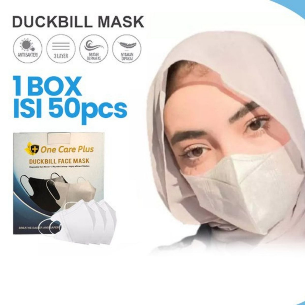 Jual Masker Duckbill Face Mask 3ply 1 Box Isi 50 PCS Pilihan Warna ...