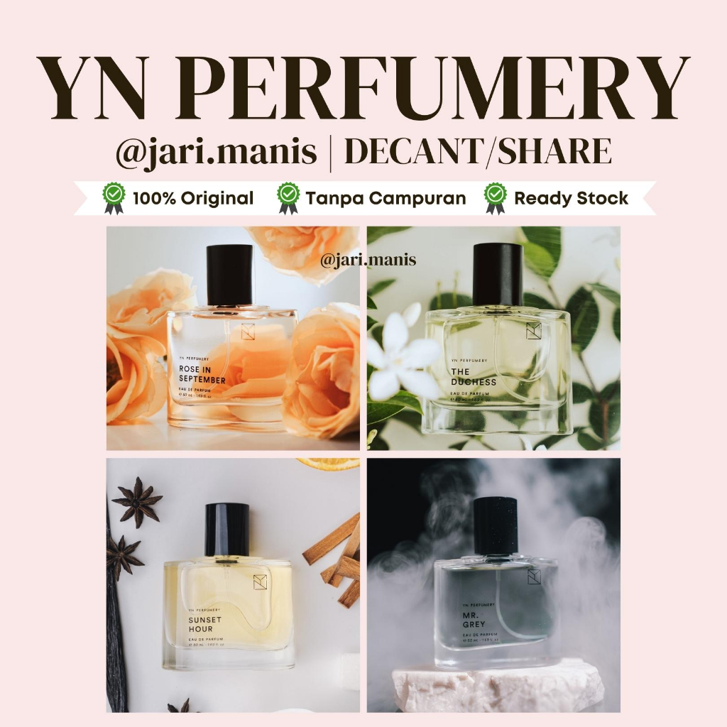 Jual decant share YN Perfumery Garden of Spring Rose in September The